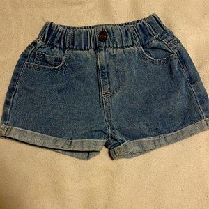 Baby girl light denim shein shorts size 12- 18M